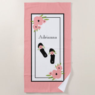 SERVIETTE DE PLAGE PLAGE CHIC TOWEL_ " VIVANT LE RÊVE" FLORAL