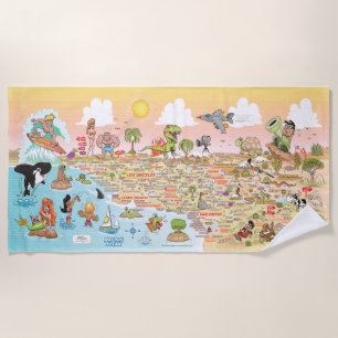 Serviette De Plage Plage de Californie du Sud