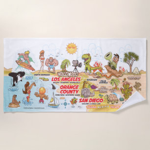 Serviette De Plage Plage de Californie du Sud