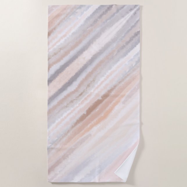 Serviette De Plage Plage de sable Été Brun Abstrait Aquarelle (Devant)