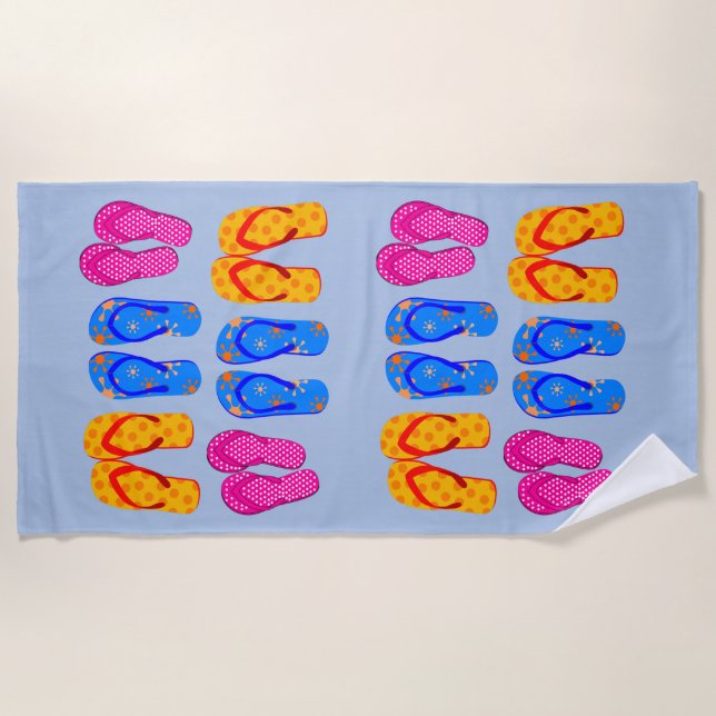 Serviette De Plage Plage de Sandales Plage de T (Devant)