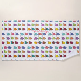 Serviette De Plage Plage de Thunder_Cove à poissons tropicaux multico