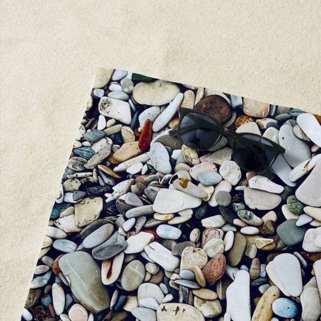 Serviette De Plage Plage Pierre Galets (En situation)