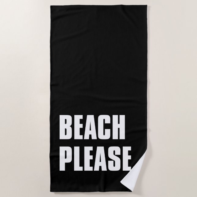 Serviette De Plage Plage S'il Vous Plaît (Devant)