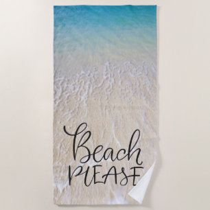 Serviette De Plage Plage svp dans la police d'amusement avec des