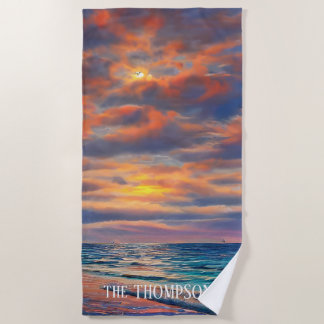 Serviette De Plage Plage Tropicale Clear Ocean Sunset