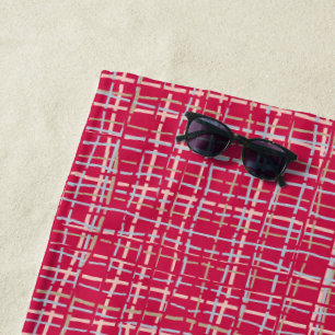 Serviette De Plage Plaid à torsion magenta