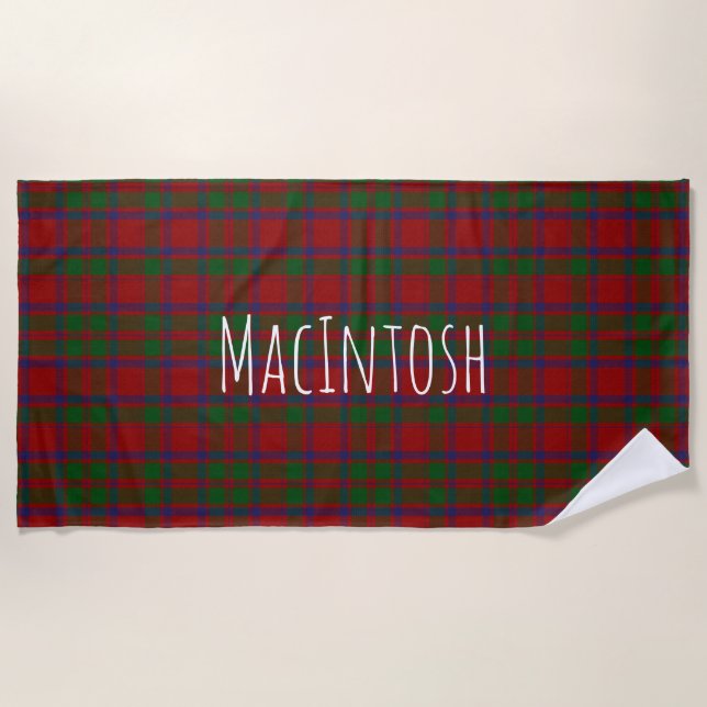 Serviette de plage Plaid MacIntosh Tartan (Devant)