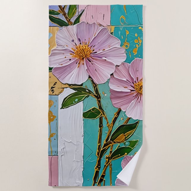 Serviette De Plage Plaisir Floral (Devant)