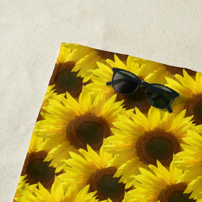 Serviette De Plage Plaisir tournesol au soleil (En situation)