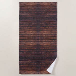 Serviette De Plage Planches de bois avec détails du grain Photo rappr