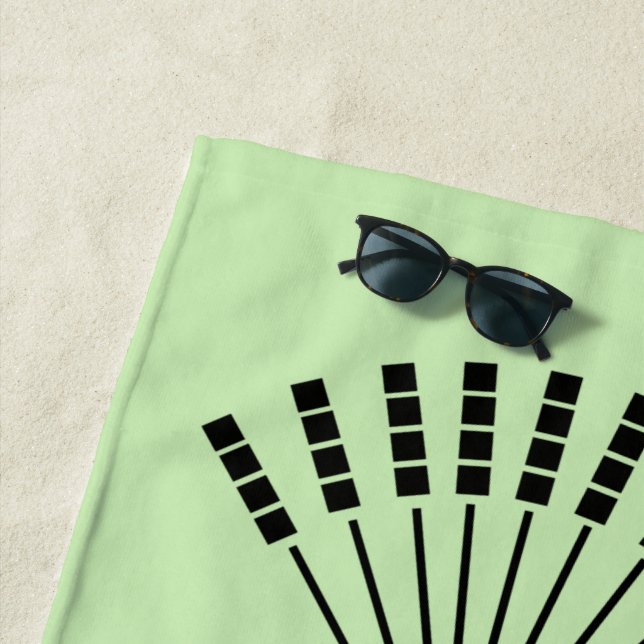 Serviette De Plage Plantes à bâtons (En situation)