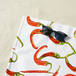 Serviette De Plage Plantes Red Chili Peppers