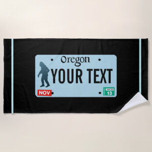 Serviette De Plage Plaque de licence Oregon Sasquatch