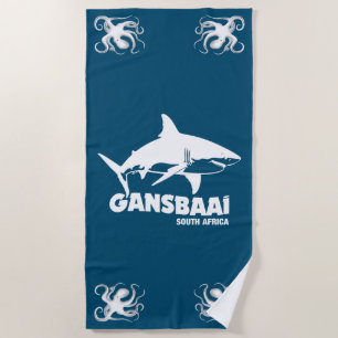 Serviette De Plage Plongée avec des requins blancs - Gansbaai