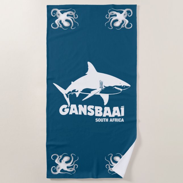 Serviette De Plage Plongée avec des requins blancs - Gansbaai (Devant)