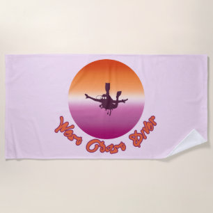 Serviette De Plage Plongeur de la fierté lesbienne de la côte ouest