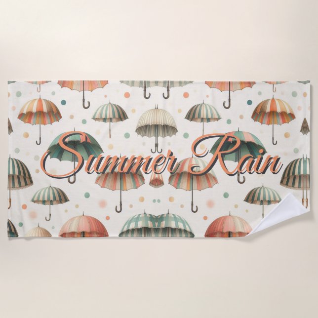 Serviette De Plage Pluie d'été (Devant)