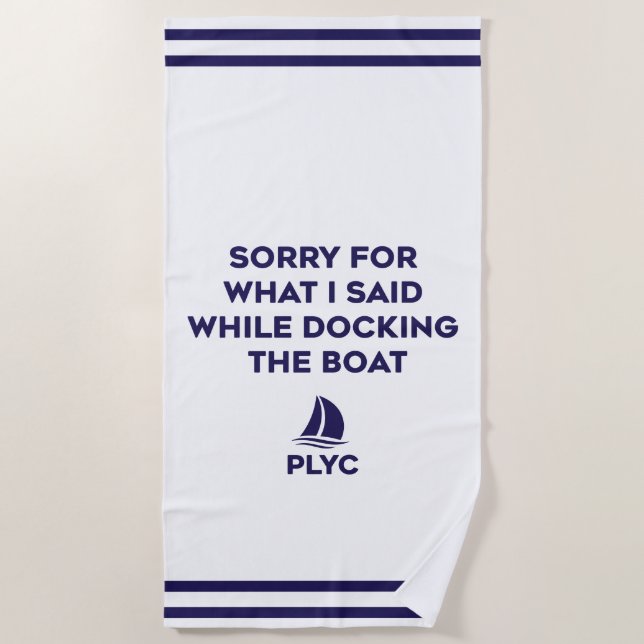 Serviette De Plage PLYC Boat Docking Towel (Devant)