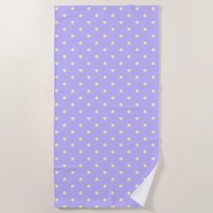 Serviette De Plage Pois & points lavande et jaune