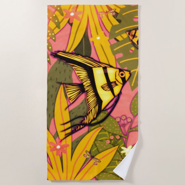 Serviette De Plage Poisson ange (Devant)