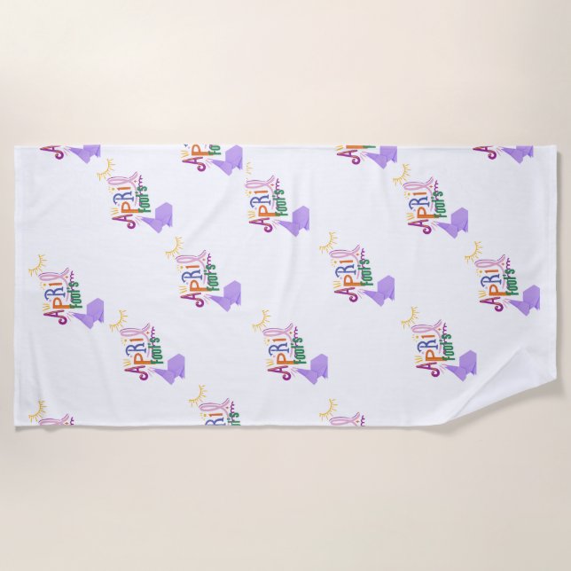 Serviette De Plage Poisson d'avril  (Devant)