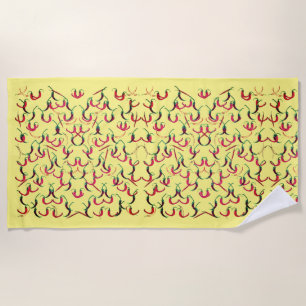Serviette De Plage Poivrons chauds