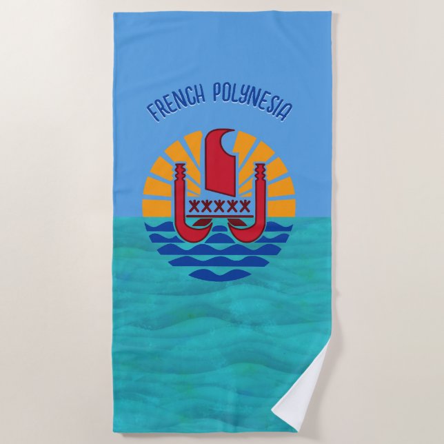Serviette De Plage Polynésie française (Devant)