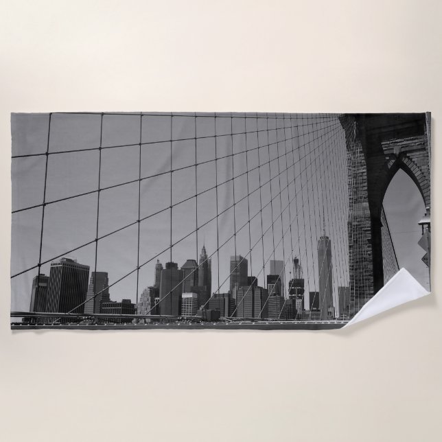 Serviette De Plage Pont de Brooklyn (Devant)