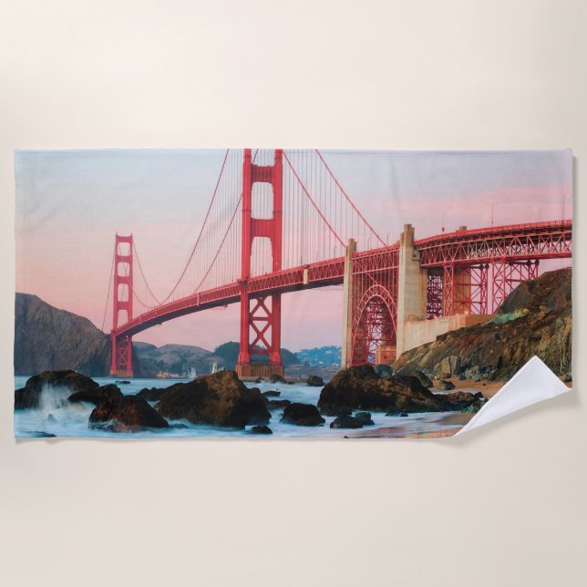 Serviette De Plage Pont d'or (Devant)