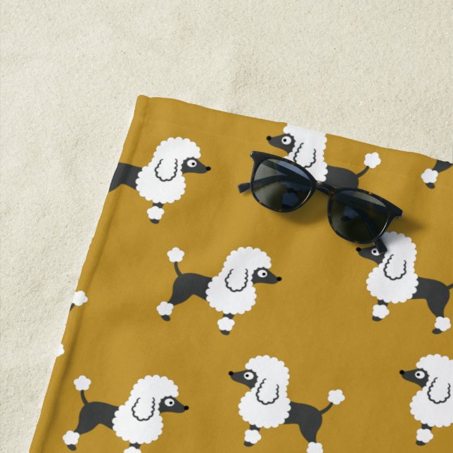 Serviette De Plage Poodle (En situation)