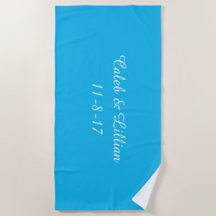 Serviette De Plage Pool Party Blue Beach Modèle de mariage