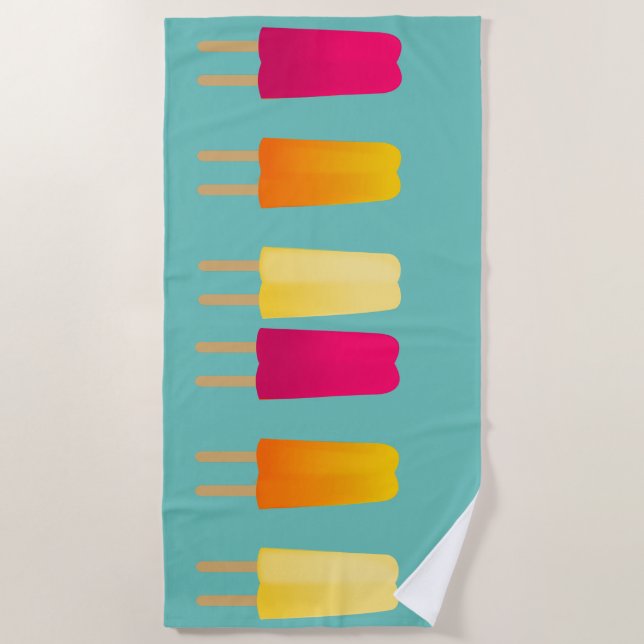 Serviette De Plage Popsicles (Devant)