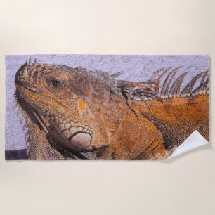 Serviette De Plage Portrait de l'Iguana