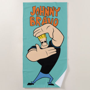 Serviette De Plage Pose de trame photo Johnny Bravo