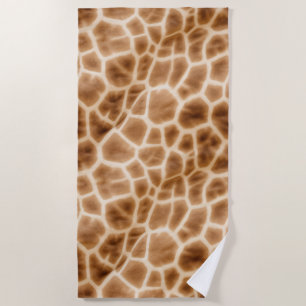 Serviette De Plage Poster de animal crème Brown Giraffe