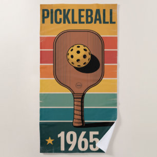 Serviette De Plage Poster Pickleball Classic 1965 Pour Les Ventilateu