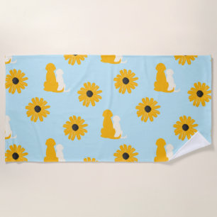 Serviette de plage pour bain de chien aux chiens e