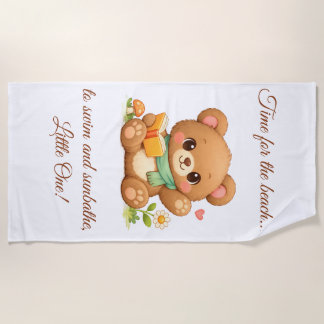 Serviette de plage pour enfants | "Ours en train d