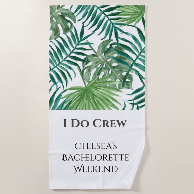 Serviette de plage pour enterrement de vie de jeun (Devant)
