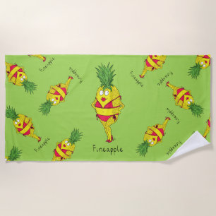 Serviette de plage pour fille à l'ananas Fineapple