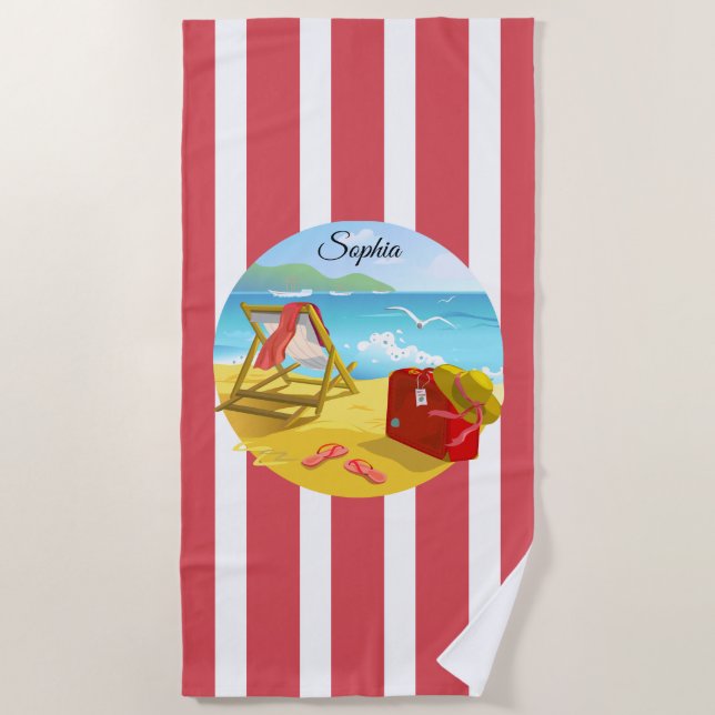 Serviette de plage pour vacances les pieds dans le (Devant)