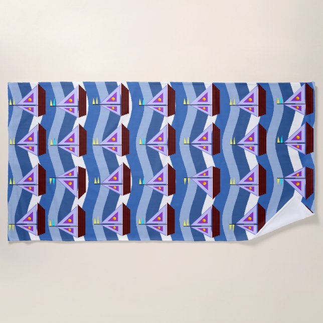 Serviette de plage pour voiliers (Devant)
