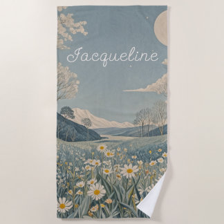 Serviette De Plage Pré lunaire personnalisé