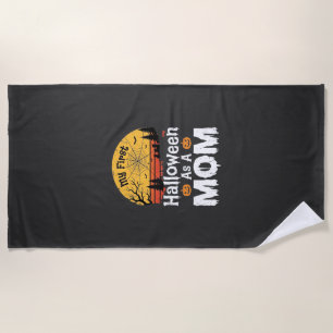 Serviette De Plage Première conception de maman Halloween vintage cou
