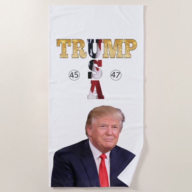 Serviette De Plage Président Trump 45 47 (Devant)