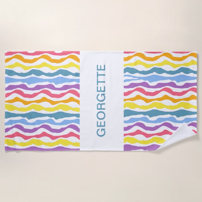 Serviette de plage Pride personnalisée (Devant)