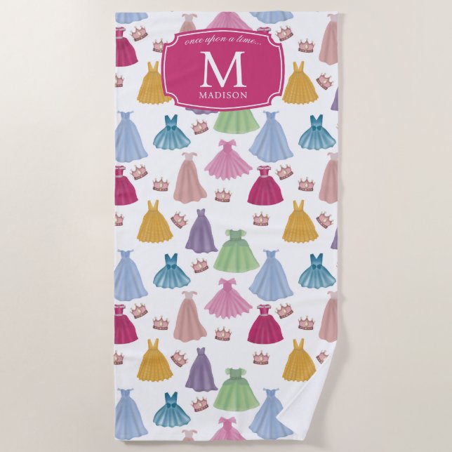 Serviette De Plage Princess Dresses Fairytale Little Girl (Devant)