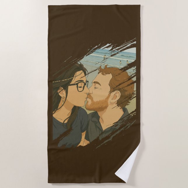 Serviette De Plage Princesse amour (Devant)