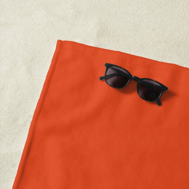 Serviette de plage printemps orange brûlé  (En situation)